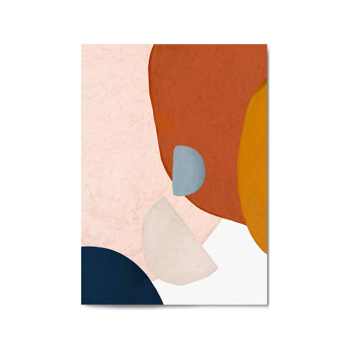 Minimal Pastel Abstract Retro Painting Wall Art #2 - The Affordable Art Company