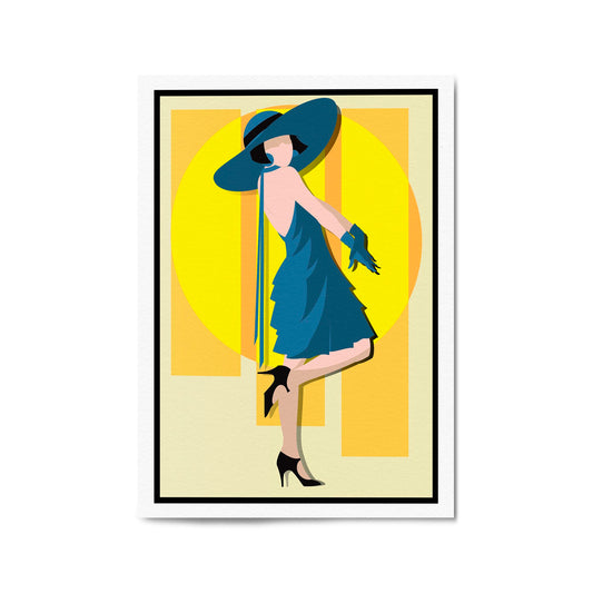 Art Deco New York Fashion Retro Vintage Wall Art #3 - The Affordable Art Company