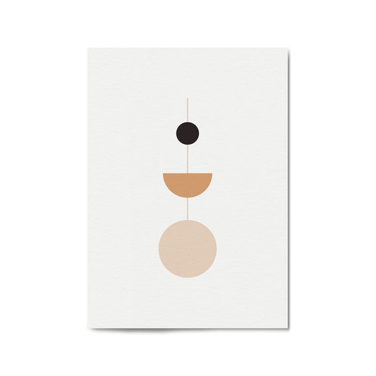 Minimal Pastel Abstract Retro Shapes Wall Art #3 - The Affordable Art Company