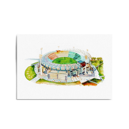 Melbourne Cricket Ground Watercolour MCG Wall Art - The Affordable Art Company