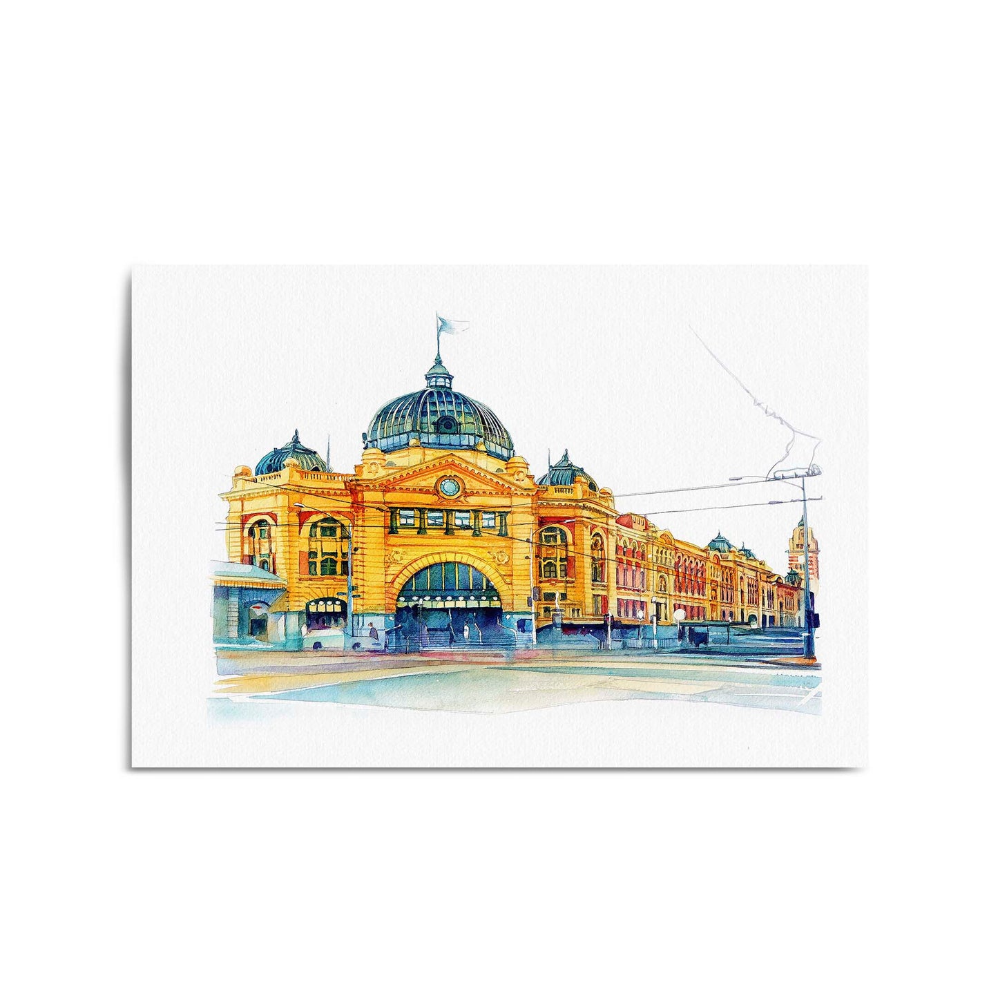 Flinders St Station Melbourne Painting Art - The Affordable Art Company