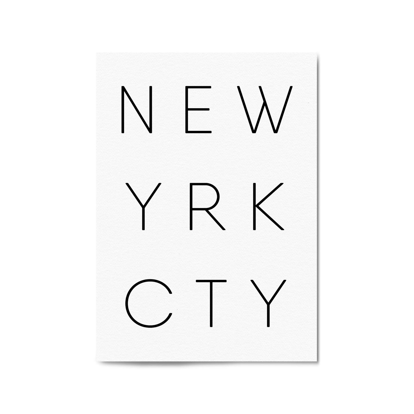 New York City Minimal YRK Artwork Wall Art - The Affordable Art Company