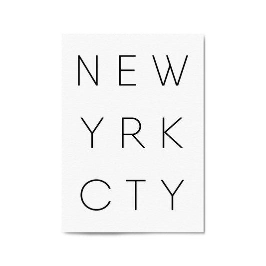 New York City Minimal YRK Artwork Wall Art - The Affordable Art Company