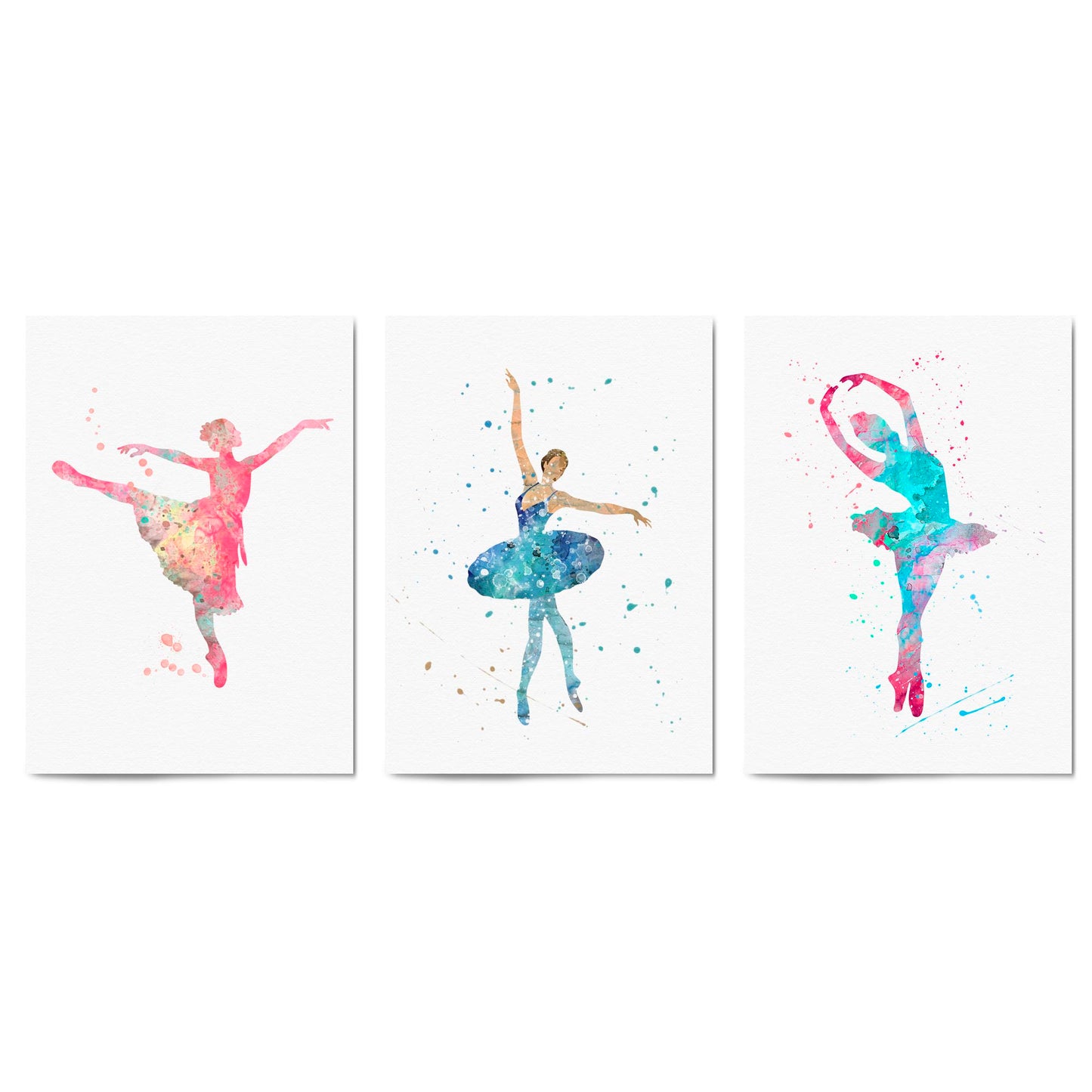 Set of Ballerina Girls Bedroom Ballet Wall Art - The Affordable Art Company