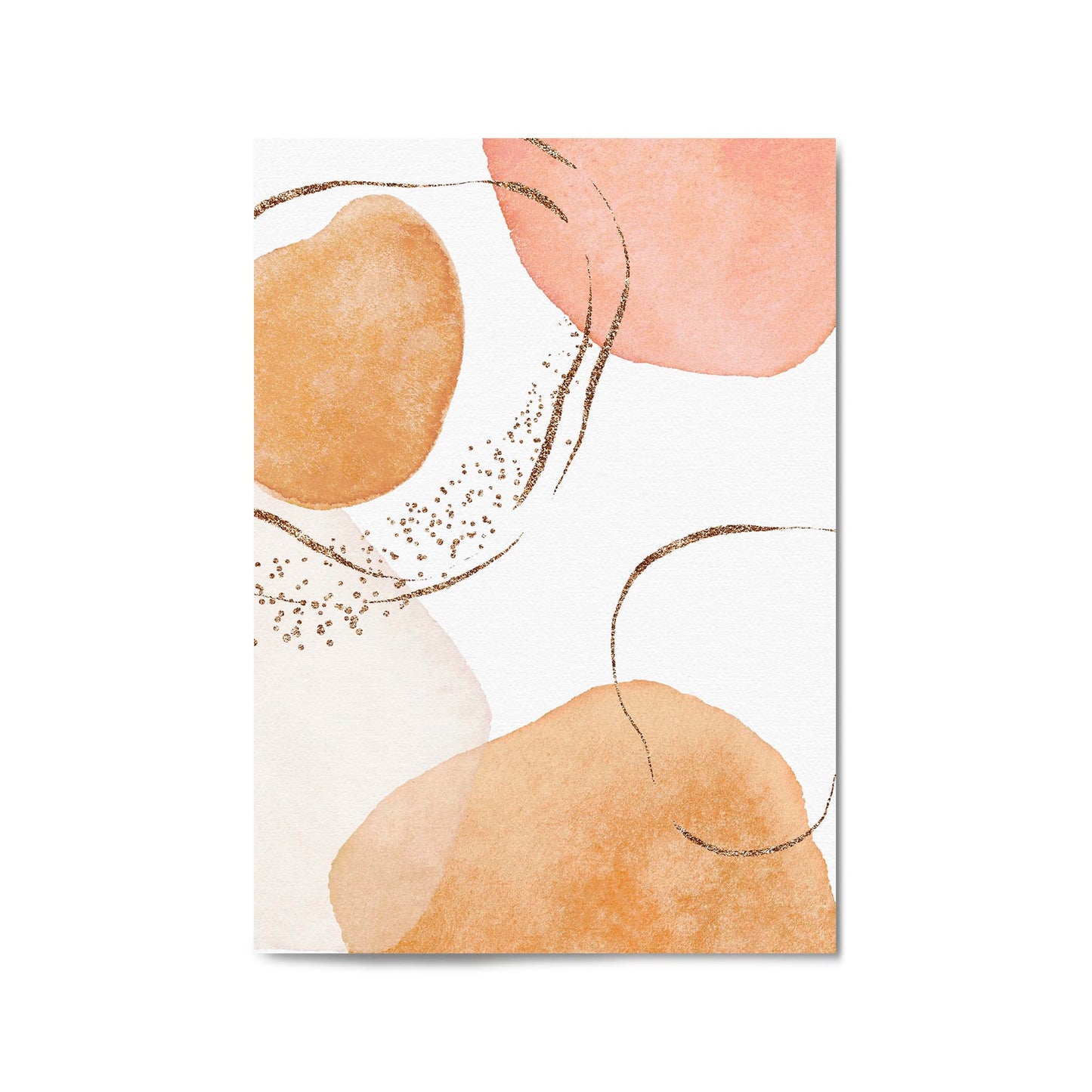 Abstract Modern Watercolour Shapes Painting Wall Art #11 - The Affordable Art Company