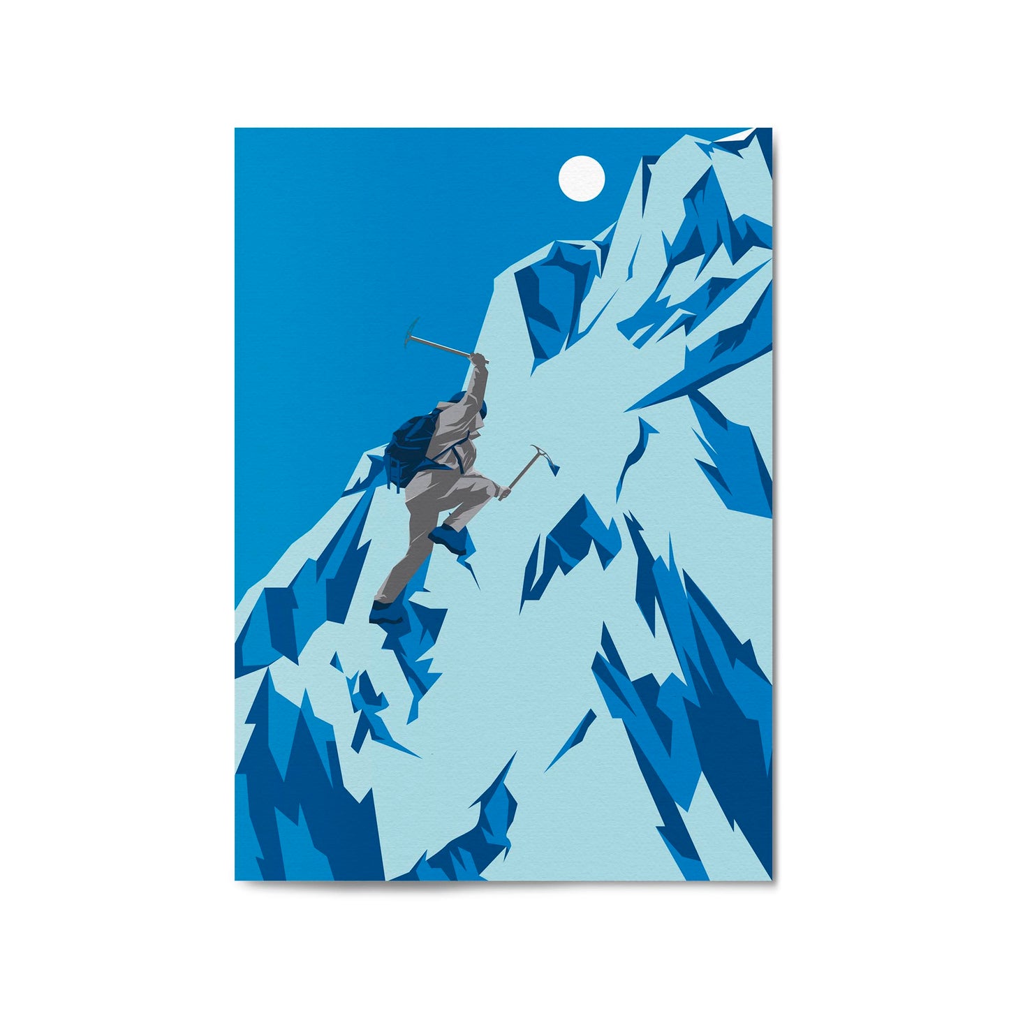 Retro Mountain Climbing Winter Sports Wall Art #3 - The Affordable Art Company