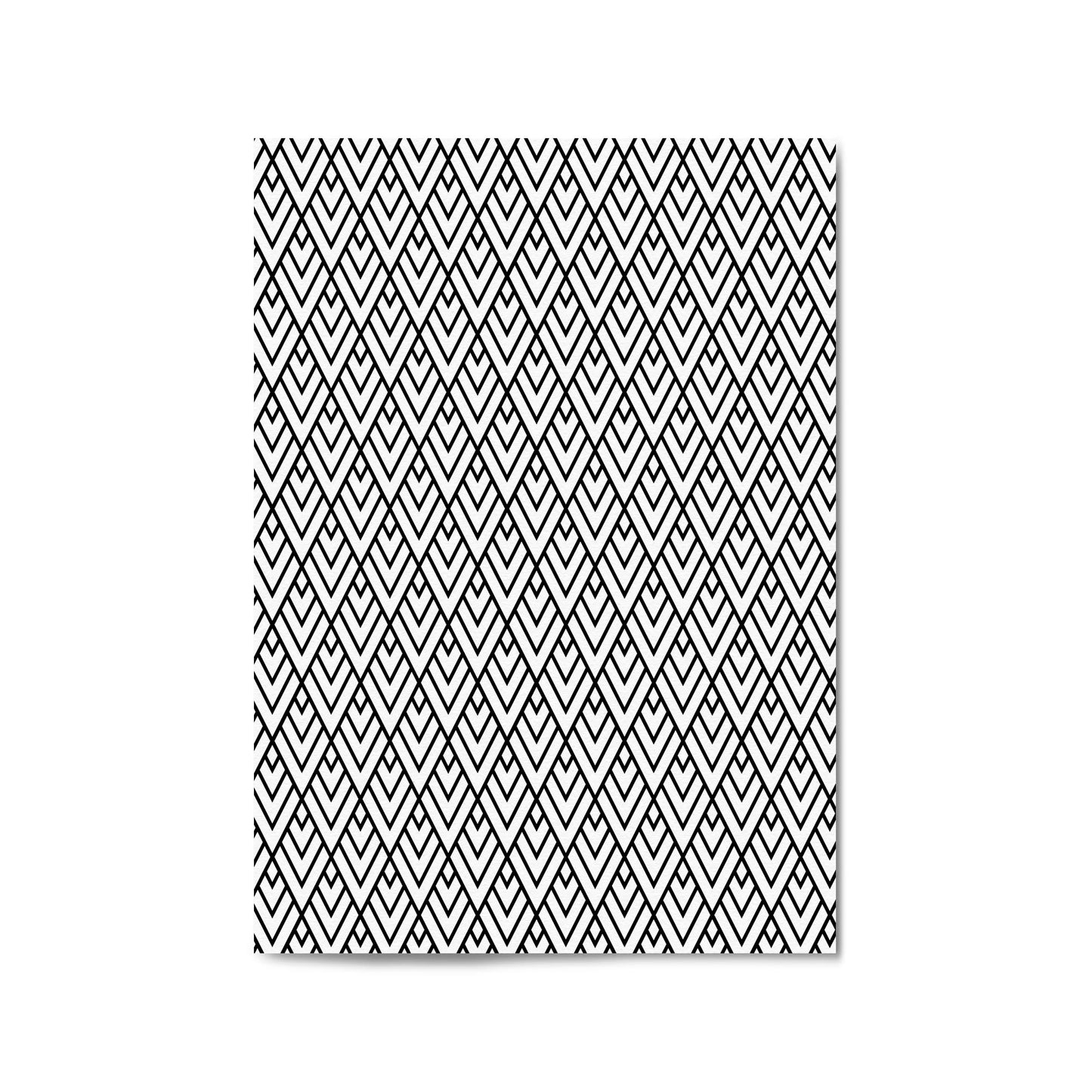 Minimal Geometric Pattern Black & White Wall Art #2 - The Affordable Art Company