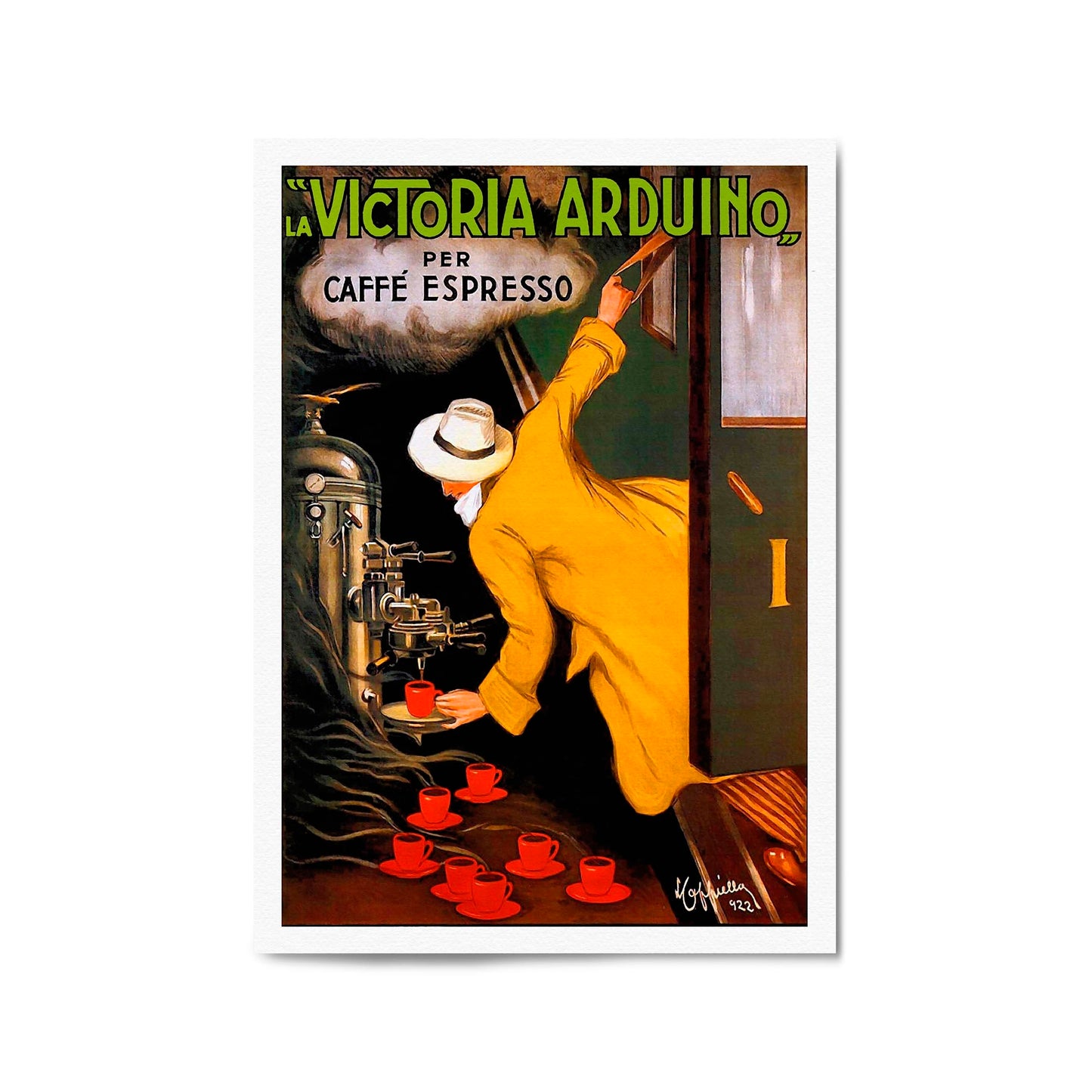 Vintage "La Victoria" Coffee Cafe Kitchen Wall Art - The Affordable Art Company