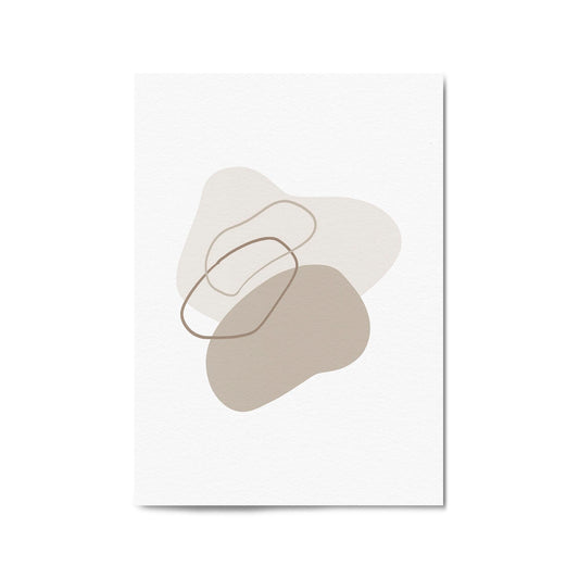 Minimal Black & White Shapes Abstract Wall Art #4 - The Affordable Art Company