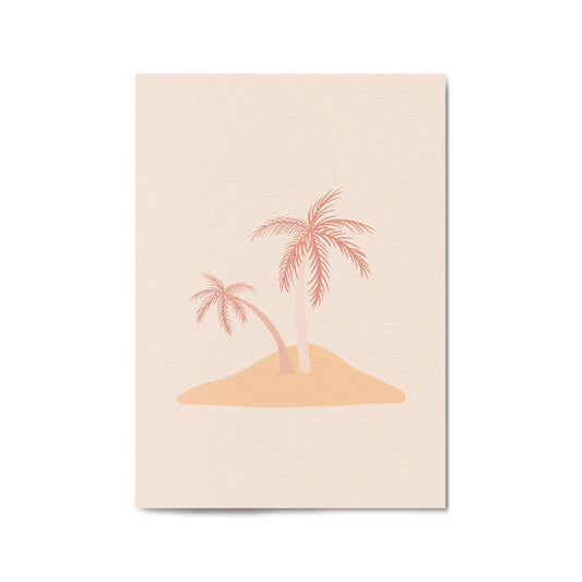 Minimal Island Cute Drawing Abstract Wall Art - The Affordable Art Company