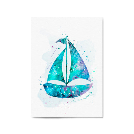 Sail Boat Coastal Painting Nautical Coast Wall Art - The Affordable Art Company