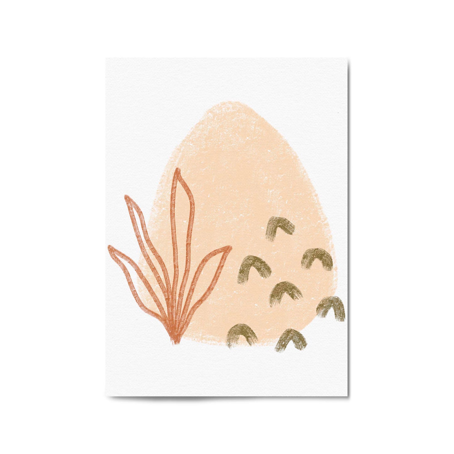 Minimal Plant Abstract Retro Kitchen Wall Art #1 - The Affordable Art Company