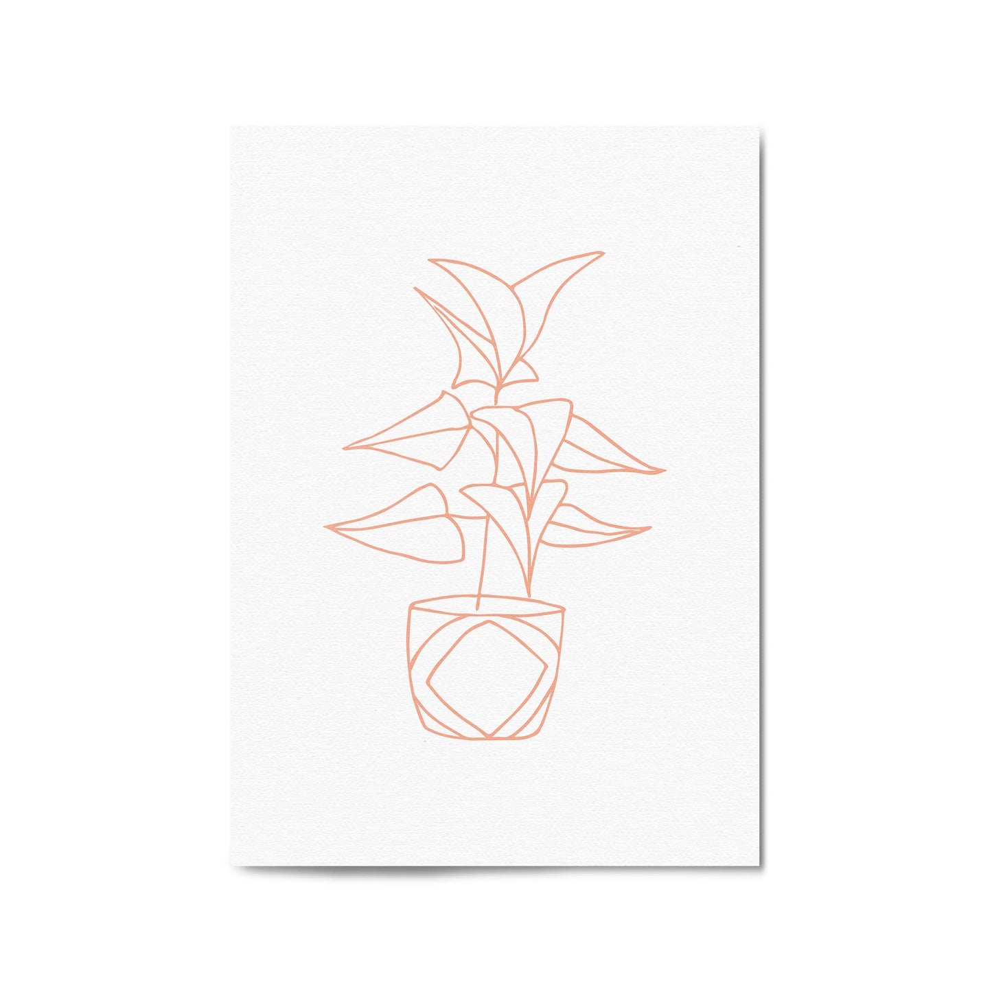 Abstract House Plant Minimal Living Room Wall Art #26 - The Affordable Art Company