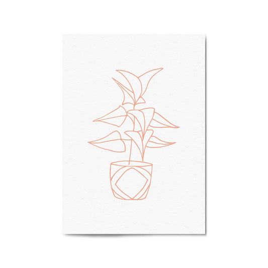 Abstract House Plant Minimal Living Room Wall Art #26 - The Affordable Art Company