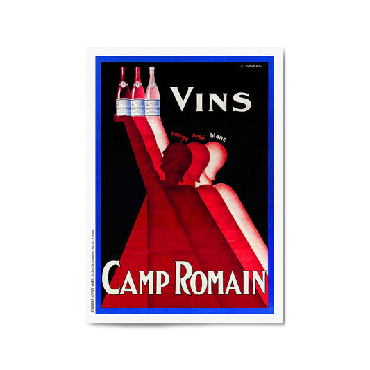 Camp Romain Vintage Drinks Advert Wall Art - The Affordable Art Company