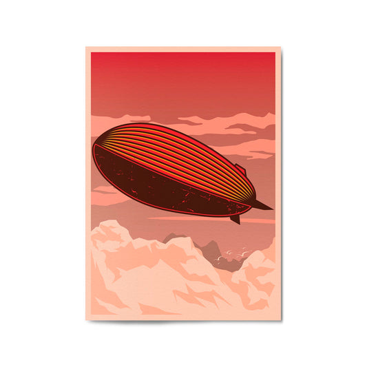 Art Deco Airship Vintage Retro New York Wall Art - The Affordable Art Company