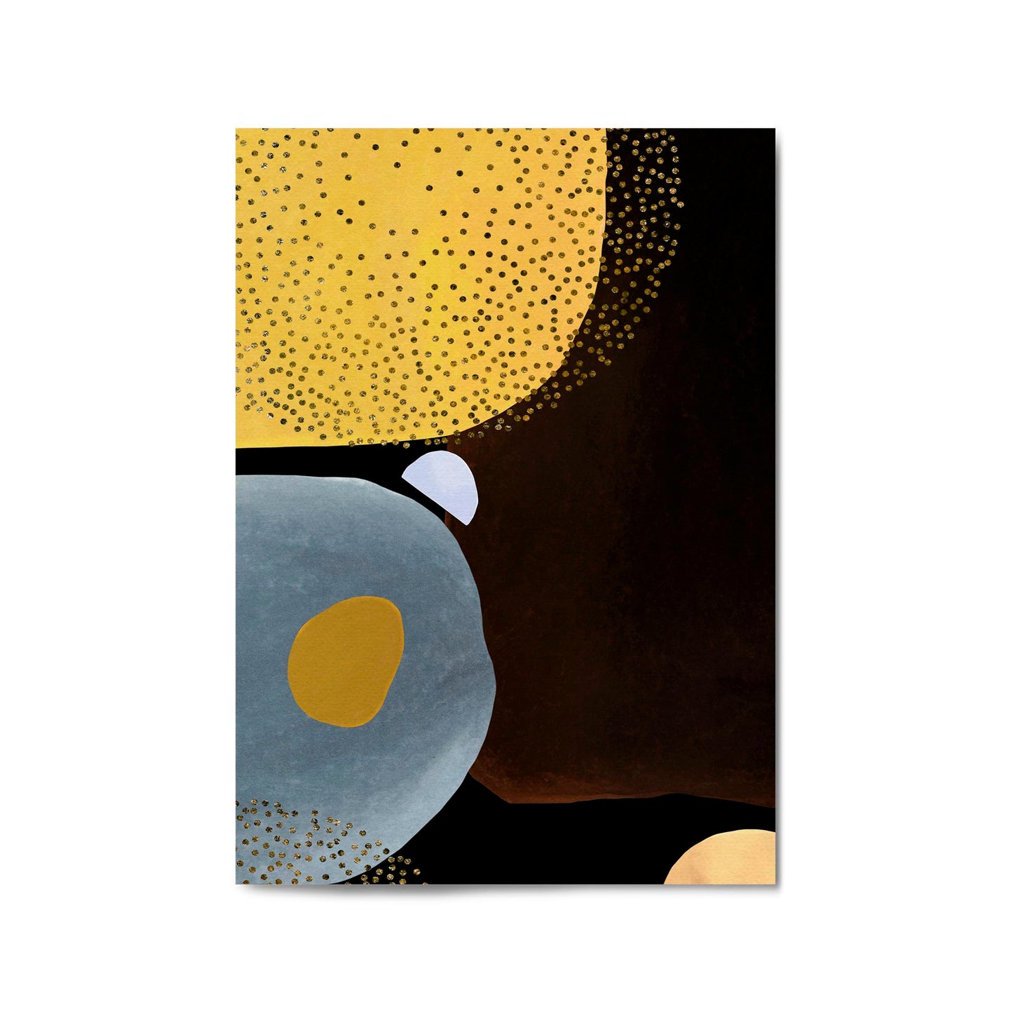 Dark Minimal Abstract Modern Painting Wall Art #1 - The Affordable Art Company