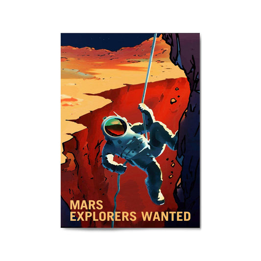 Retro Mars Explorers Wanted NASA Space Wall Art - The Affordable Art Company