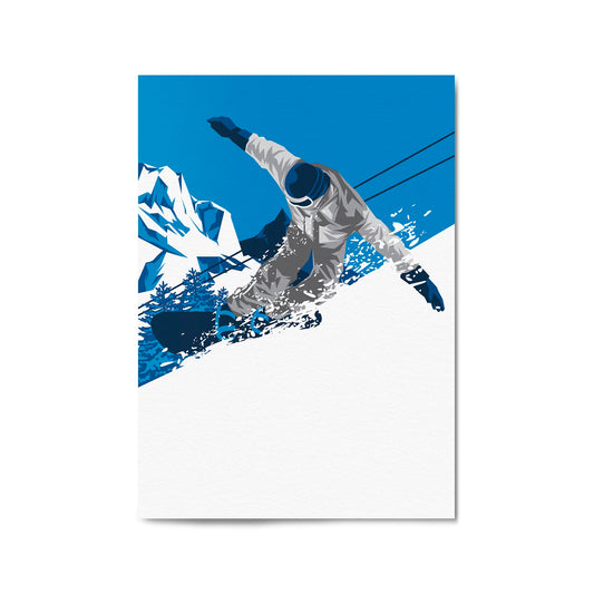 Retro Snowboard Vintage Winter Cabin Wall Art #4 - The Affordable Art Company