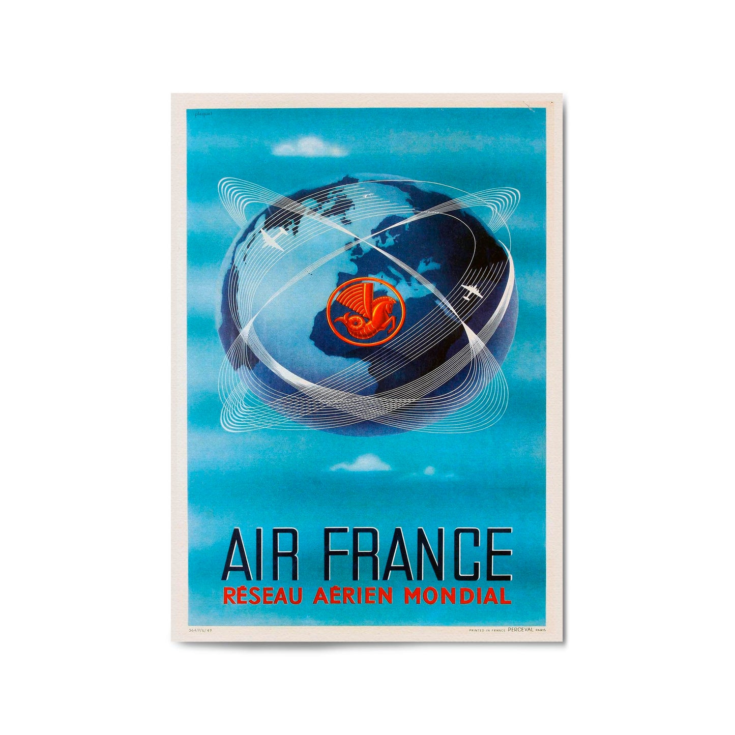 Air France - World Travel Vintage Advert Wall Art - The Affordable Art Company