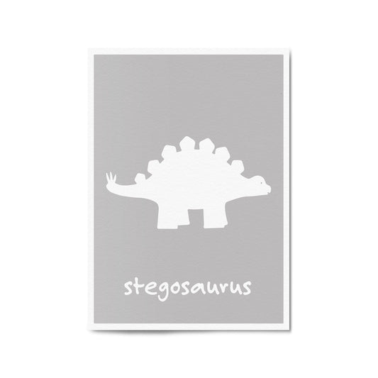 Stegosaurus Dinosaur Boys Bedroom Nursery Art - The Affordable Art Company