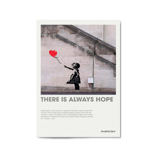 Banksy "Hope" Graffiti Gallery Style Unique Wall Art - The Affordable Art Company