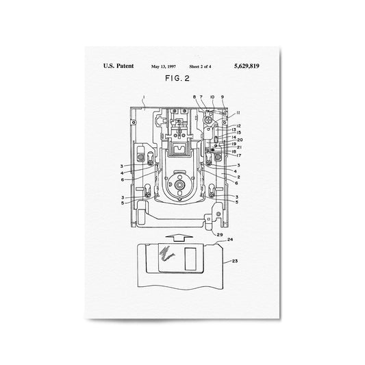 Vintage Floppy Disk Patent Wall Art #2 - The Affordable Art Company