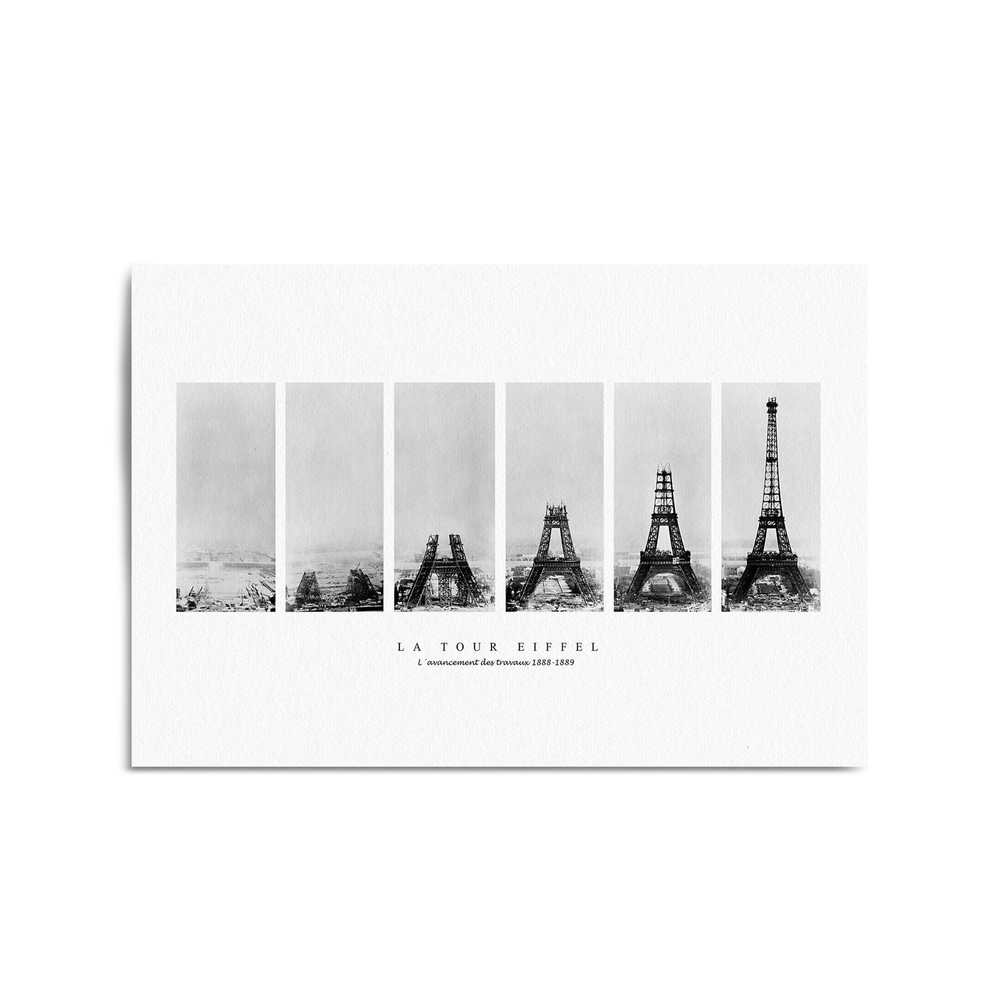 Eiffel Tower Construction Photographs Wall Art - The Affordable Art Company