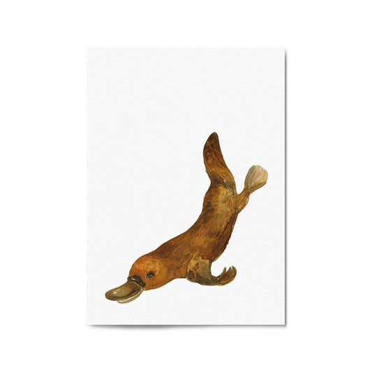 Australian Platypus Painting Animal Nursery Wall Art - The Affordable Art Company