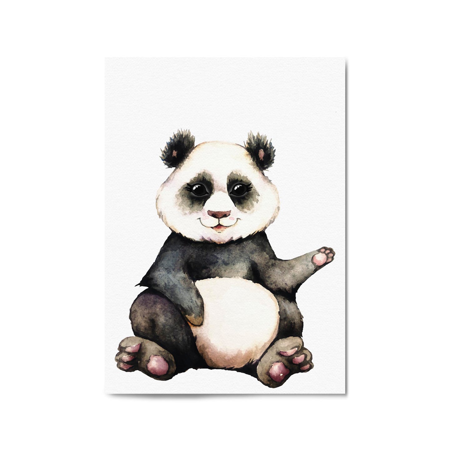 Cartoon Panda Cute Nursery Baby Animal Art - The Affordable Art Company