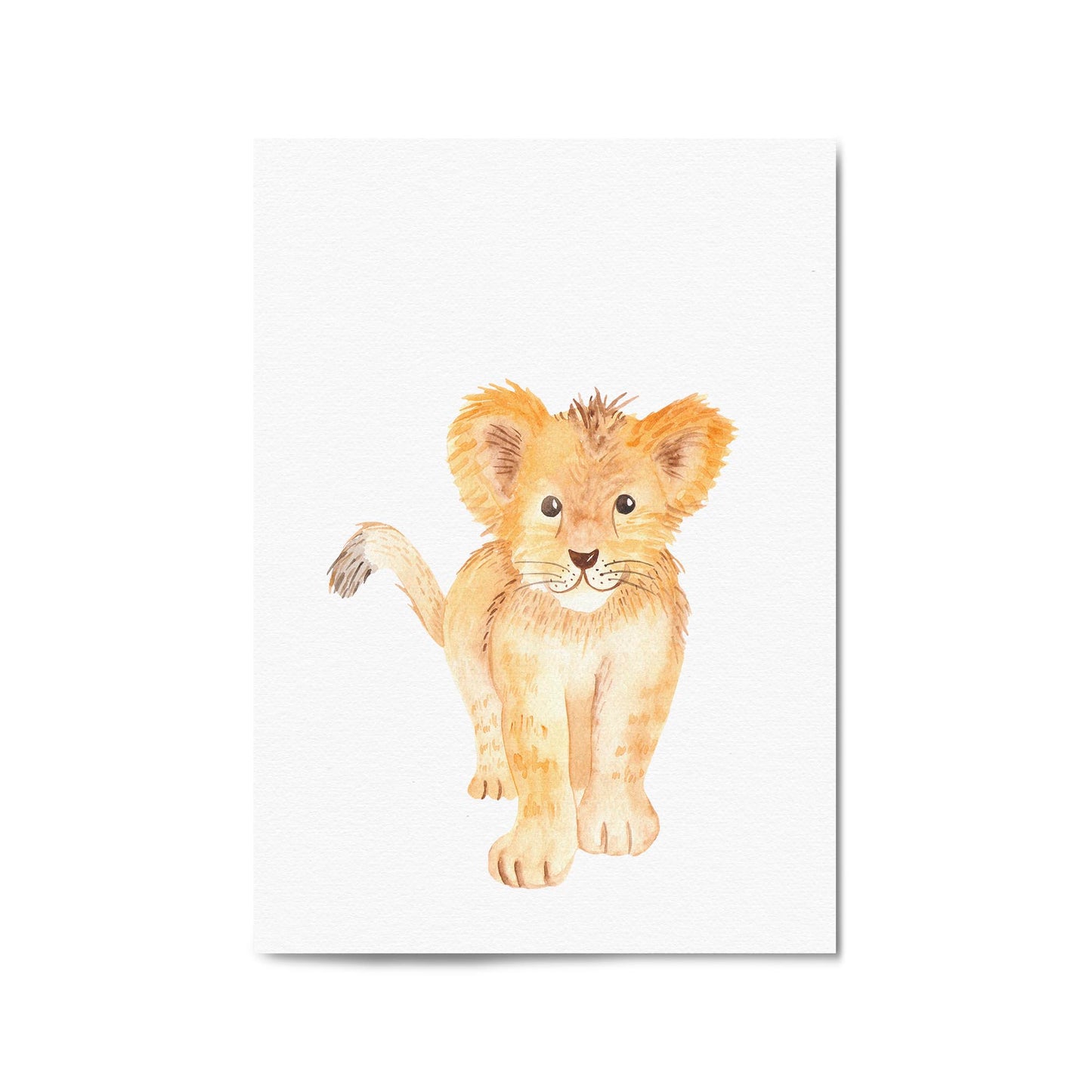 Cartoon Lion Cub Cute Nursery Baby Animal Art #2 - The Affordable Art Company