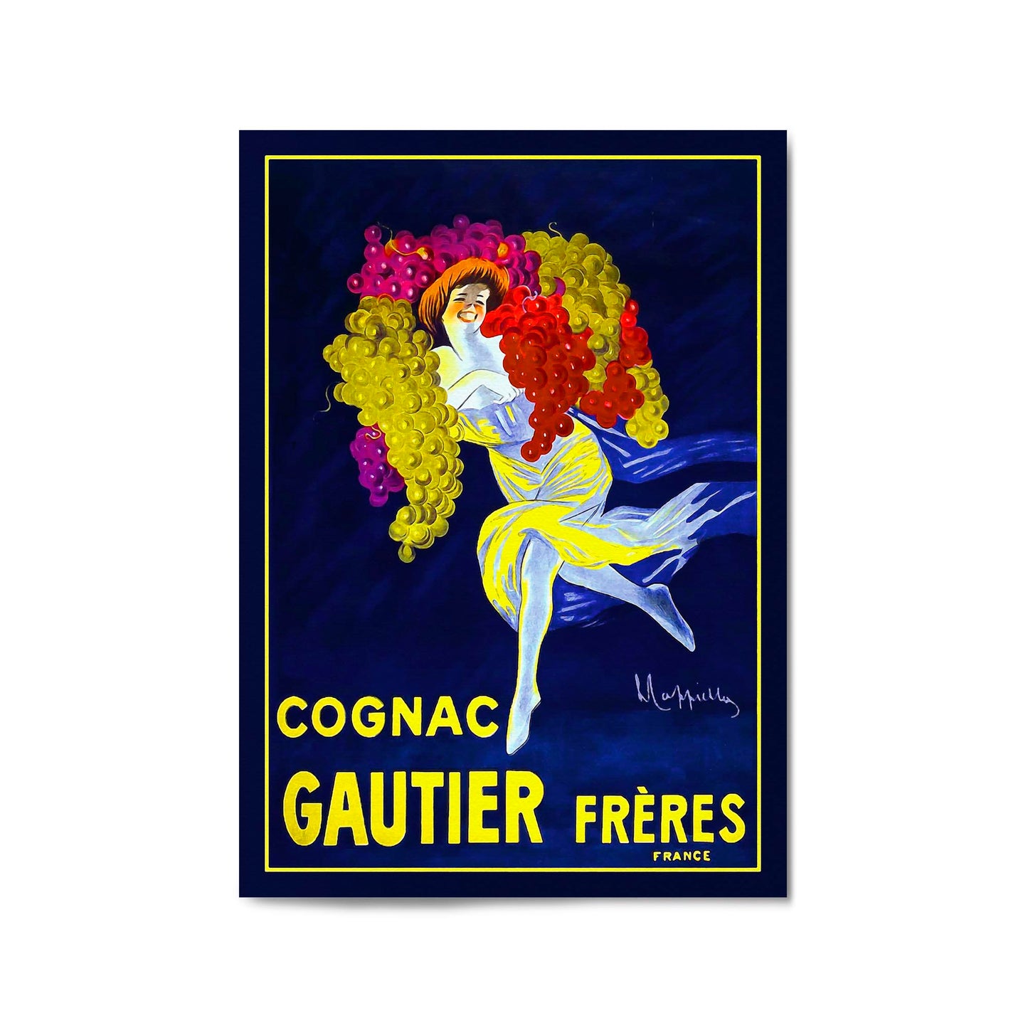 Gautier Frères Cognac Vintage Drinks Advert Wall Art - The Affordable Art Company
