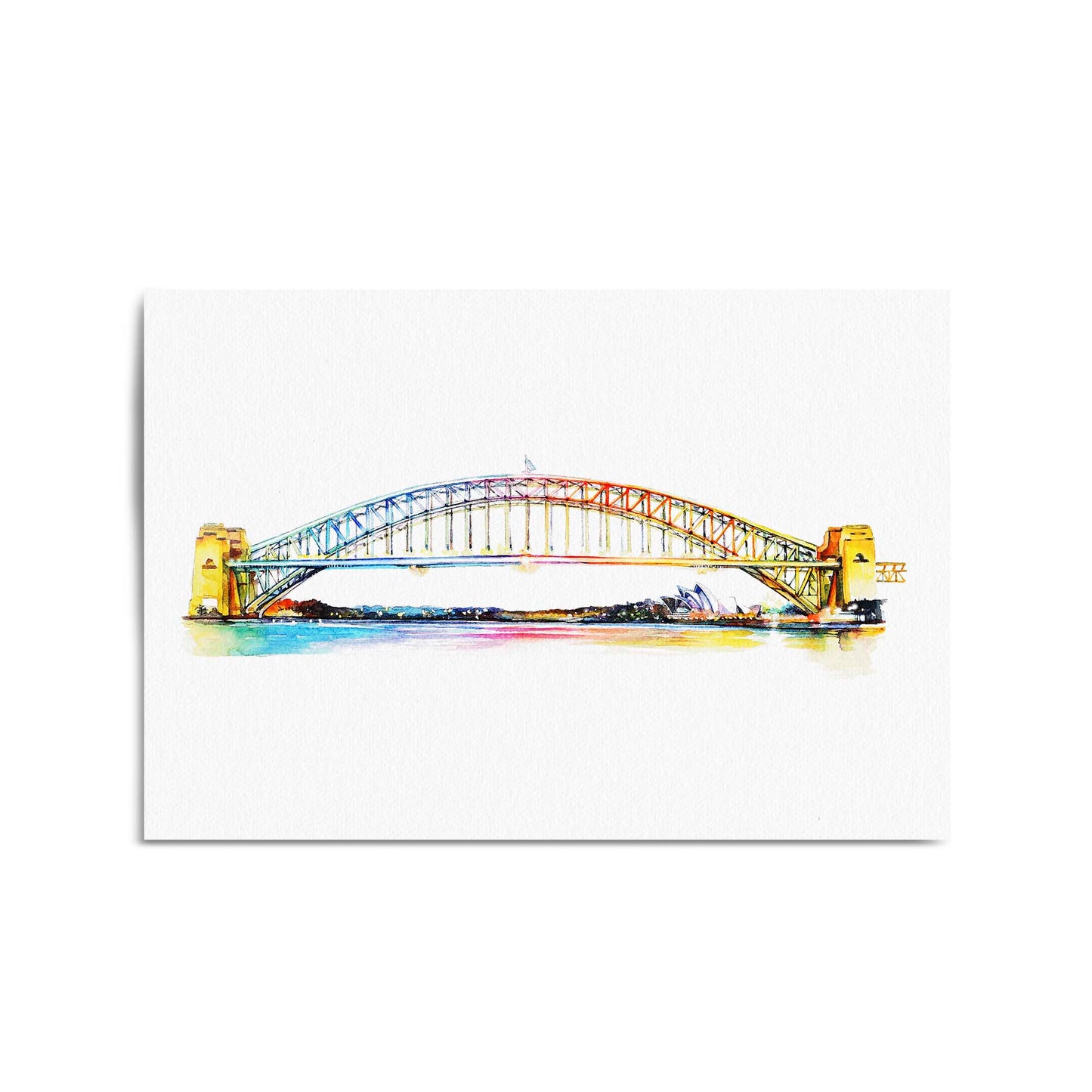 Sydney Harbour Bridge Painting Australian Wall Art - The Affordable Art Company