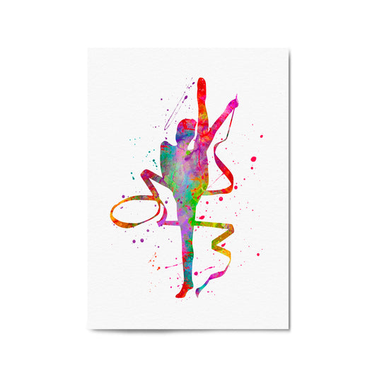 Gymnast Dance Girls Bedroom Gymnastics Wall Art #3 - The Affordable Art Company