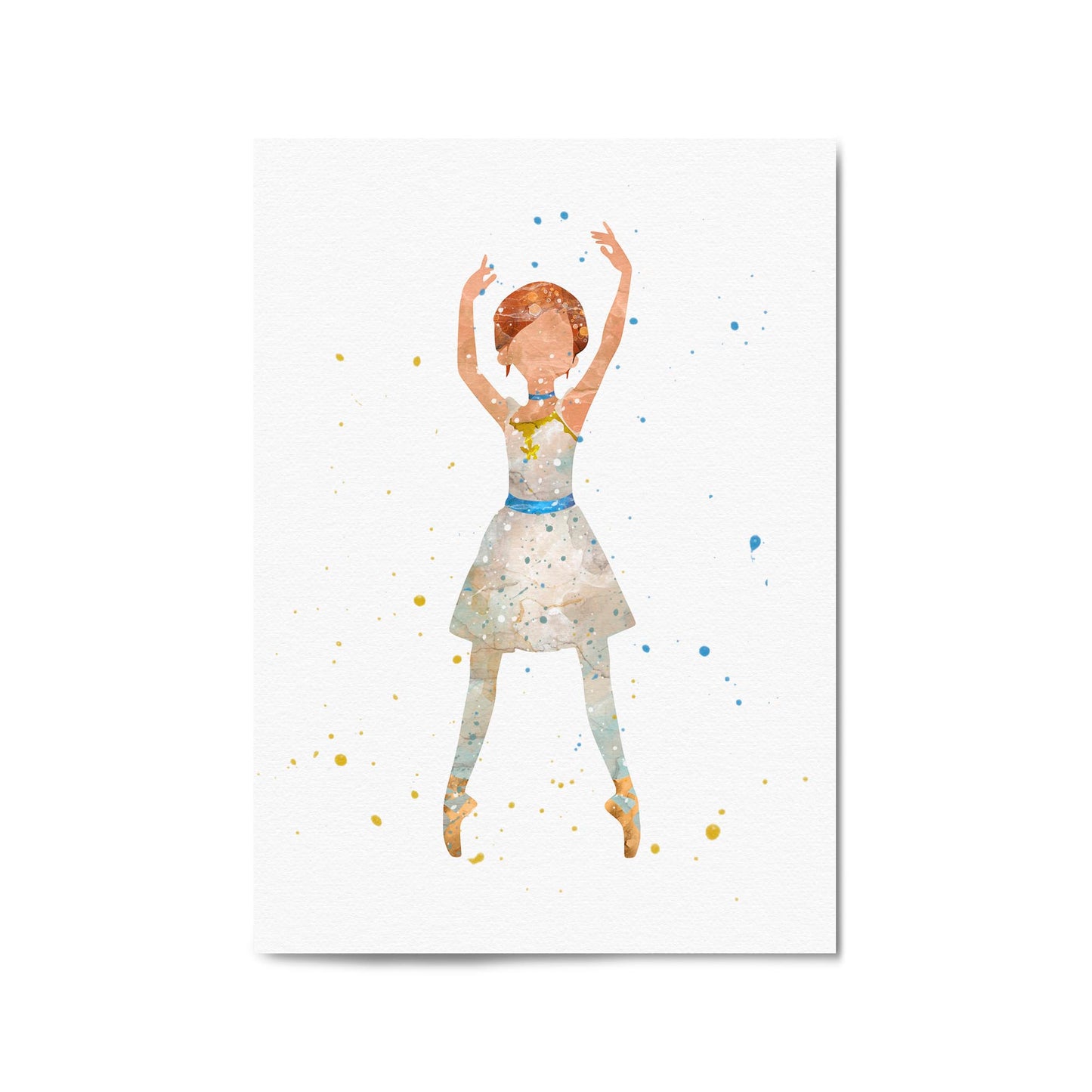 White Ballerina Girls Bedroom Ballet Wall Art #2 - The Affordable Art Company