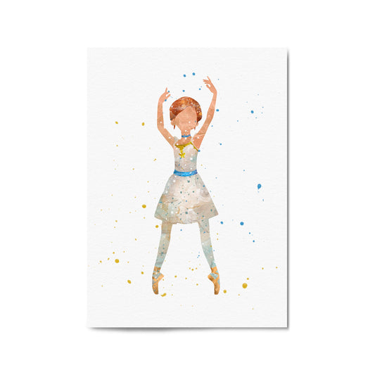 White Ballerina Girls Bedroom Ballet Wall Art #2 - The Affordable Art Company