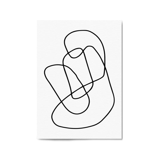 Minimal Abstract Modern Line Artwork Wall Art #1 - The Affordable Art Company