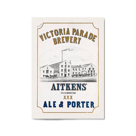 Victoria Parade Brewery Melbourne Vintage Wall Art - The Affordable Art Company