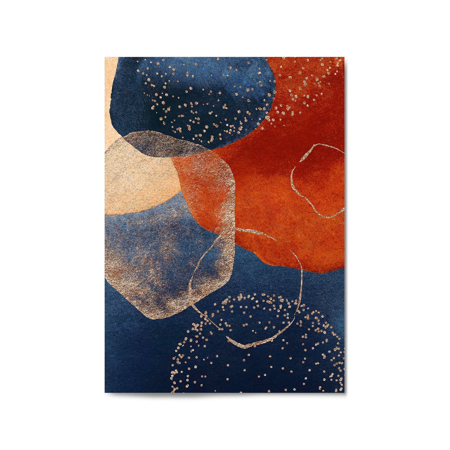 Abstract Modern Watercolour Shapes Painting Wall Art #4 - The Affordable Art Company