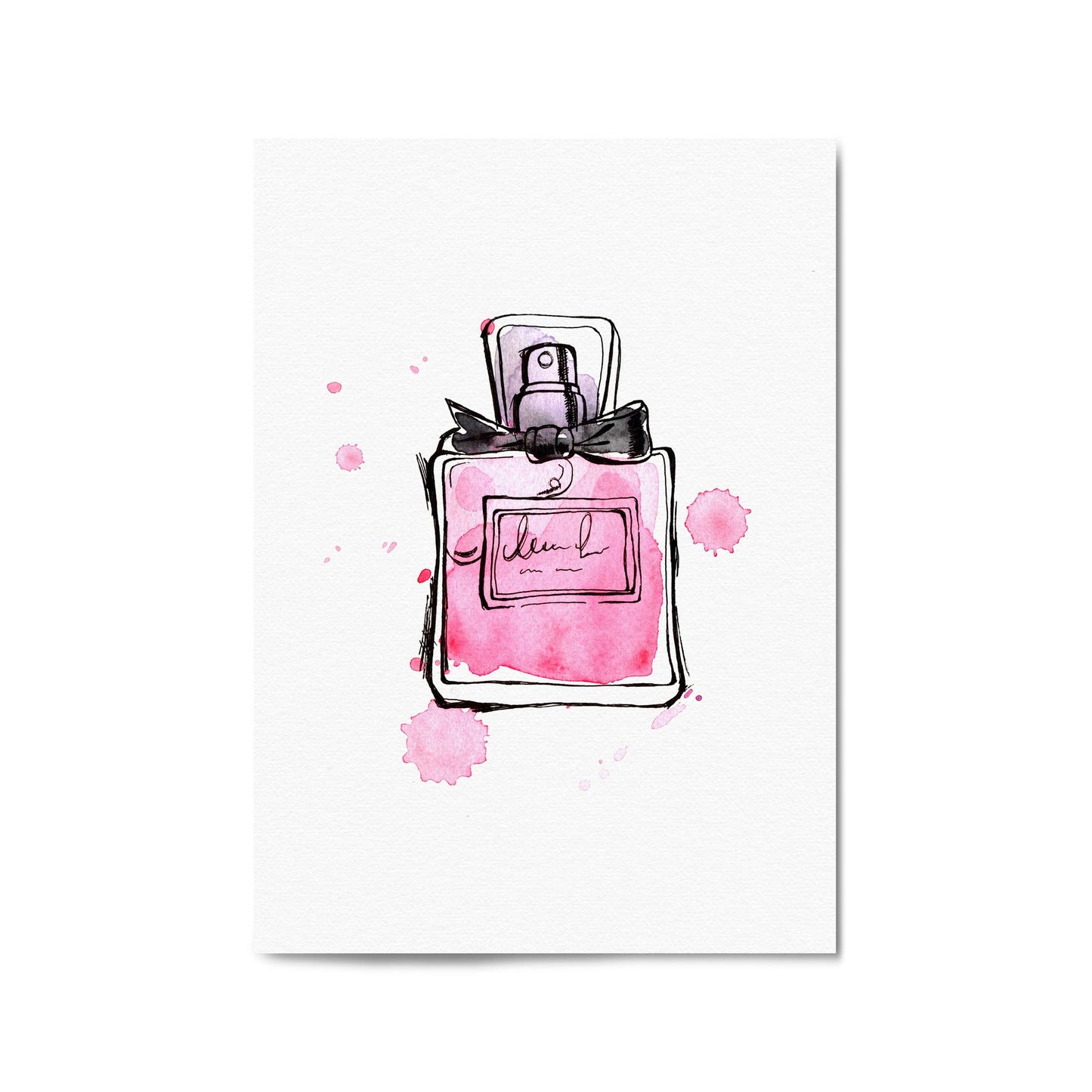 Pink Floral Perfume Bottle Fashion Flowers Wall Art #5 - The Affordable Art Company