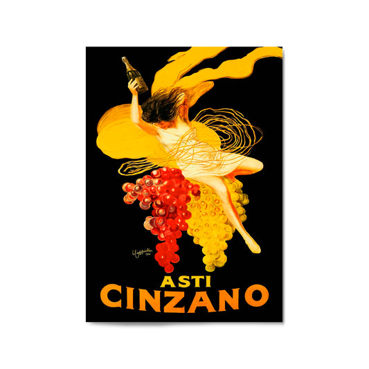 Asti Cinzano Vintage Advert Wall Art - The Affordable Art Company