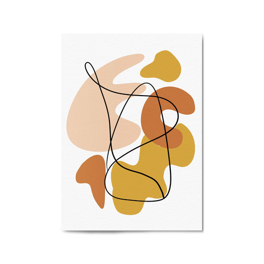 Minimal Autumn Abstract Shapes Wall Art #2 - The Affordable Art Company