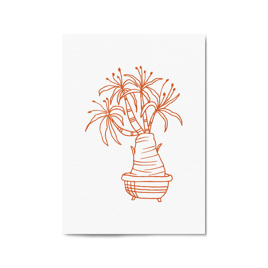 Abstract House Plant Minimal Living Room Wall Art #22 - The Affordable Art Company