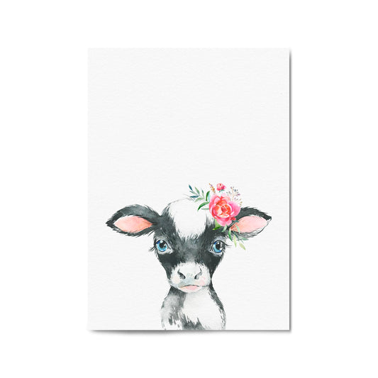 Cute Baby Cow Nursery Animal Gift Wall Art #1 - The Affordable Art Company