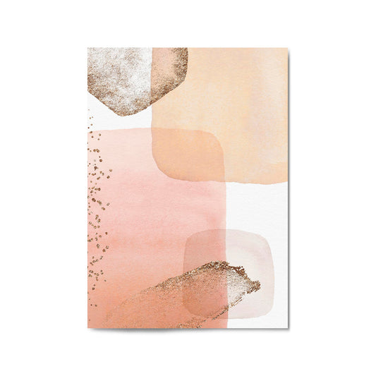 Abstract Modern Watercolour Shapes Painting Wall Art #12 - The Affordable Art Company