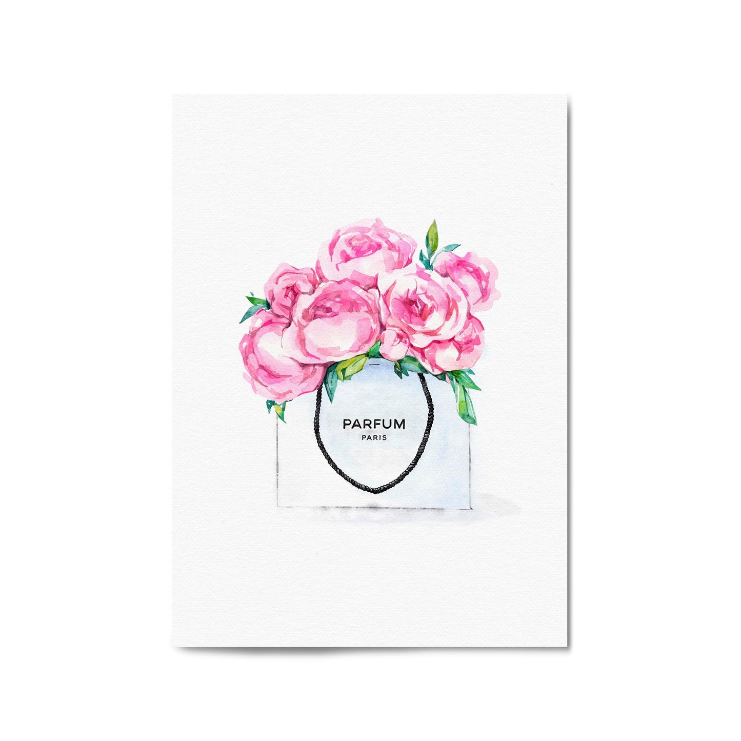 Pink Floral Perfume Bottle Fashion Flowers Wall Art #1 - The Affordable Art Company