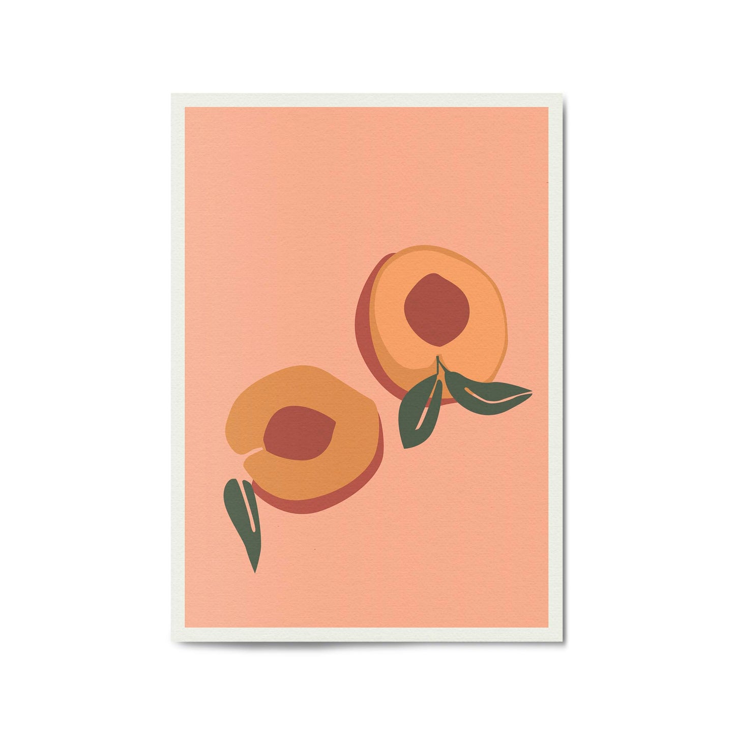 Peach Abstract Shape Minimal Design Wall Art - The Affordable Art Company