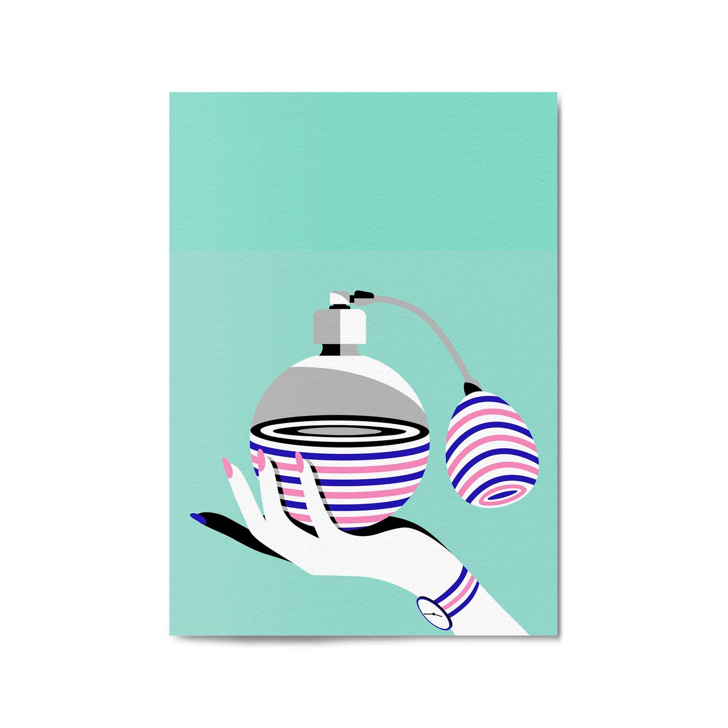 Retro Perfume Bottle Fashion Bedroom Wall Art #2 - The Affordable Art Company