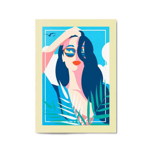 Retro Summer Girl Fashion Wall Art #2 - The Affordable Art Company