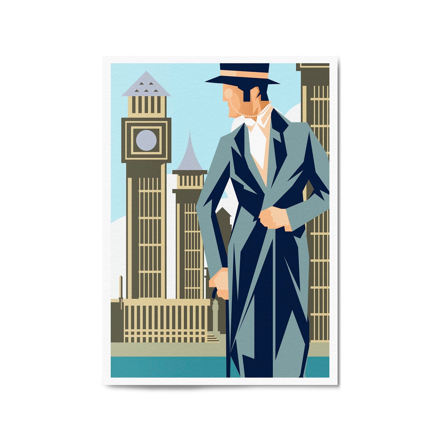 Retro London England Travel Wall Art - The Affordable Art Company